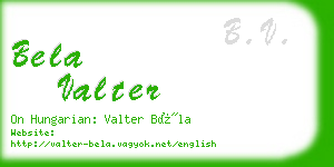 bela valter business card